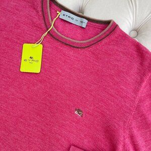 New Etro Crewneck  Pink Sweater M size